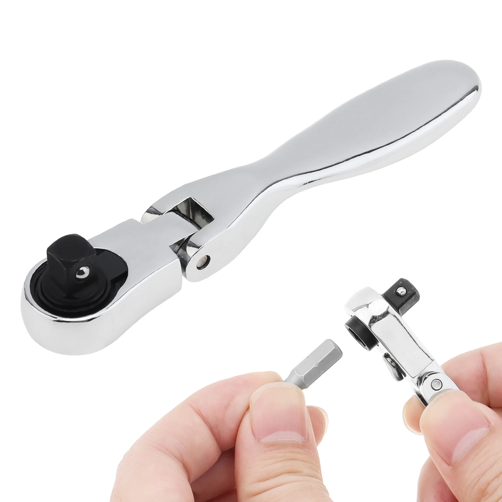 

Мини-ключ 2 в 1 ChgImposs, хромованадиевая сталь, черный+серебристый