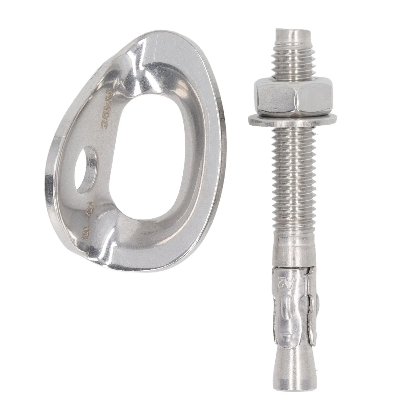 ZK40 3Pair Rock Climbing Bolt Hanger Stainless Steel Anchor for Belay Rescue Rigging Device