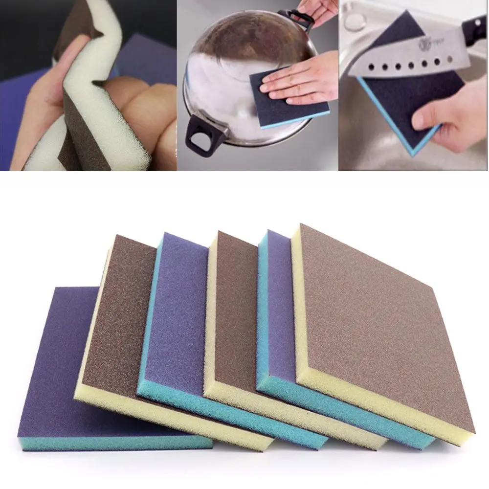 

High Quality Double-sided Polishing Sanding Sponge Block Pad Set Sandpaper Assorted Grit Abrasive Tools Sandpaper Sanding Discs