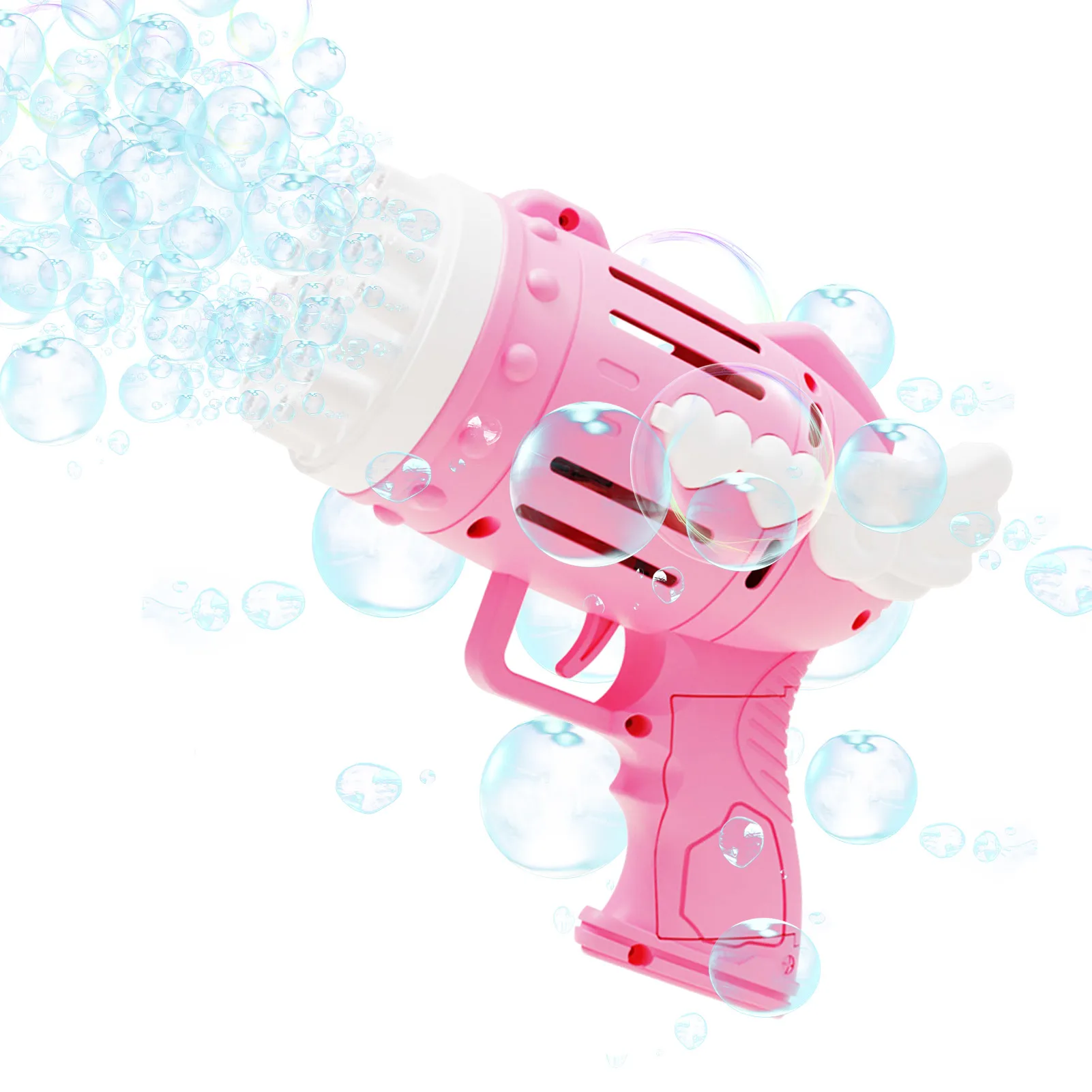 

28 Holes Bubble Guns 28 Hole Cartoon Angel Shaped Bubble Blower Blaster Guns Electric Automatic Bubble Guns Blasters Battery