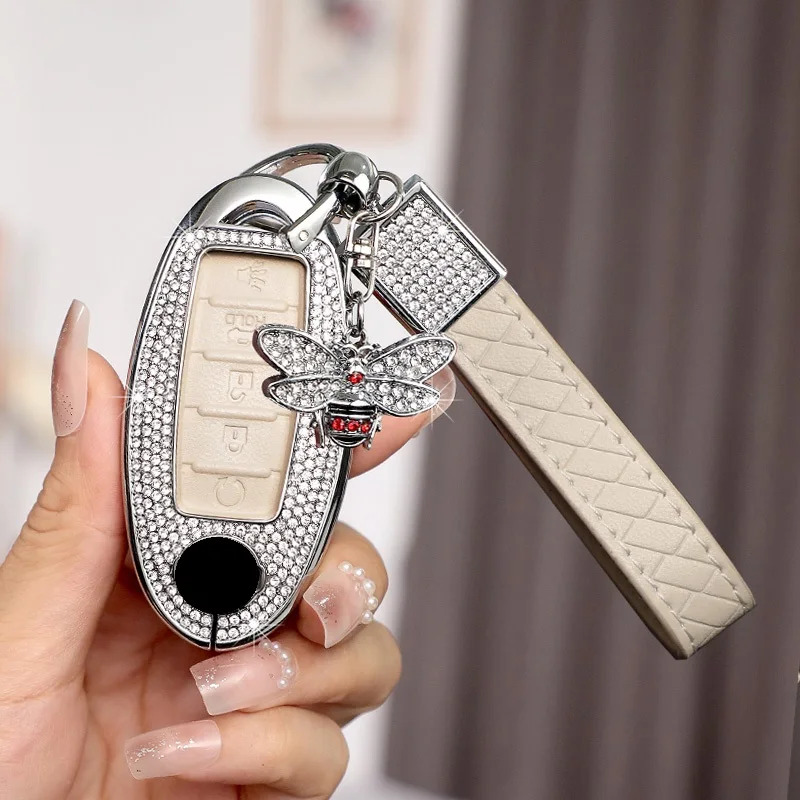 

Автомобильный брелок для ключей из сплава + алмаза + кожи, чехол для Nissan Qashqai J10 J11 X-Trail t31 t32 kicks Tiida Pathfinder Murano Note, Juke