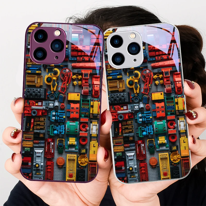 Чехол из закаленного стекла для Iphone 16 Plus 15 14 13 12 Mini 11 Pro Max X XS XR 7 8 2022