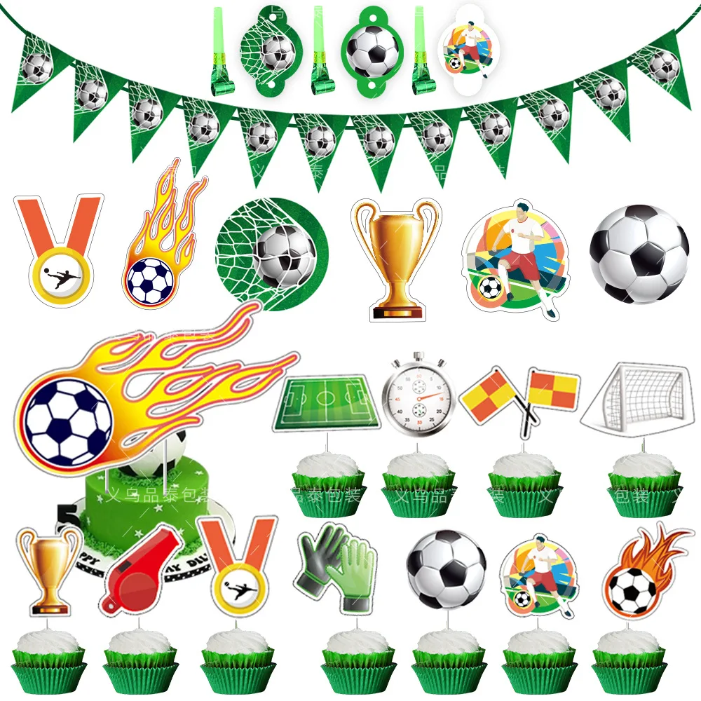 

Футбол, украшение, футбольный баннер, торт, Топпер, чемпион, трофей, спиральные подвески, счастливая Спортивная фотография, Декор