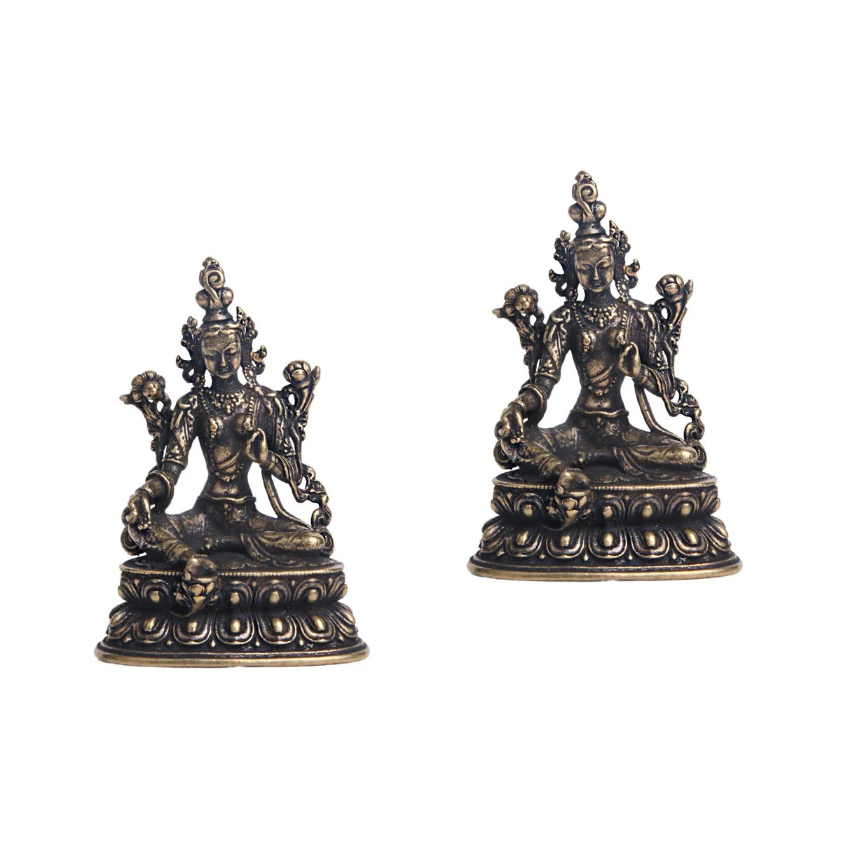 

Figurine Brass Decor Cabinet Goddess Mother Tara Green Chinesedecoration Tibetanhome Brasstarastatues Uddhism Retro Sculpture