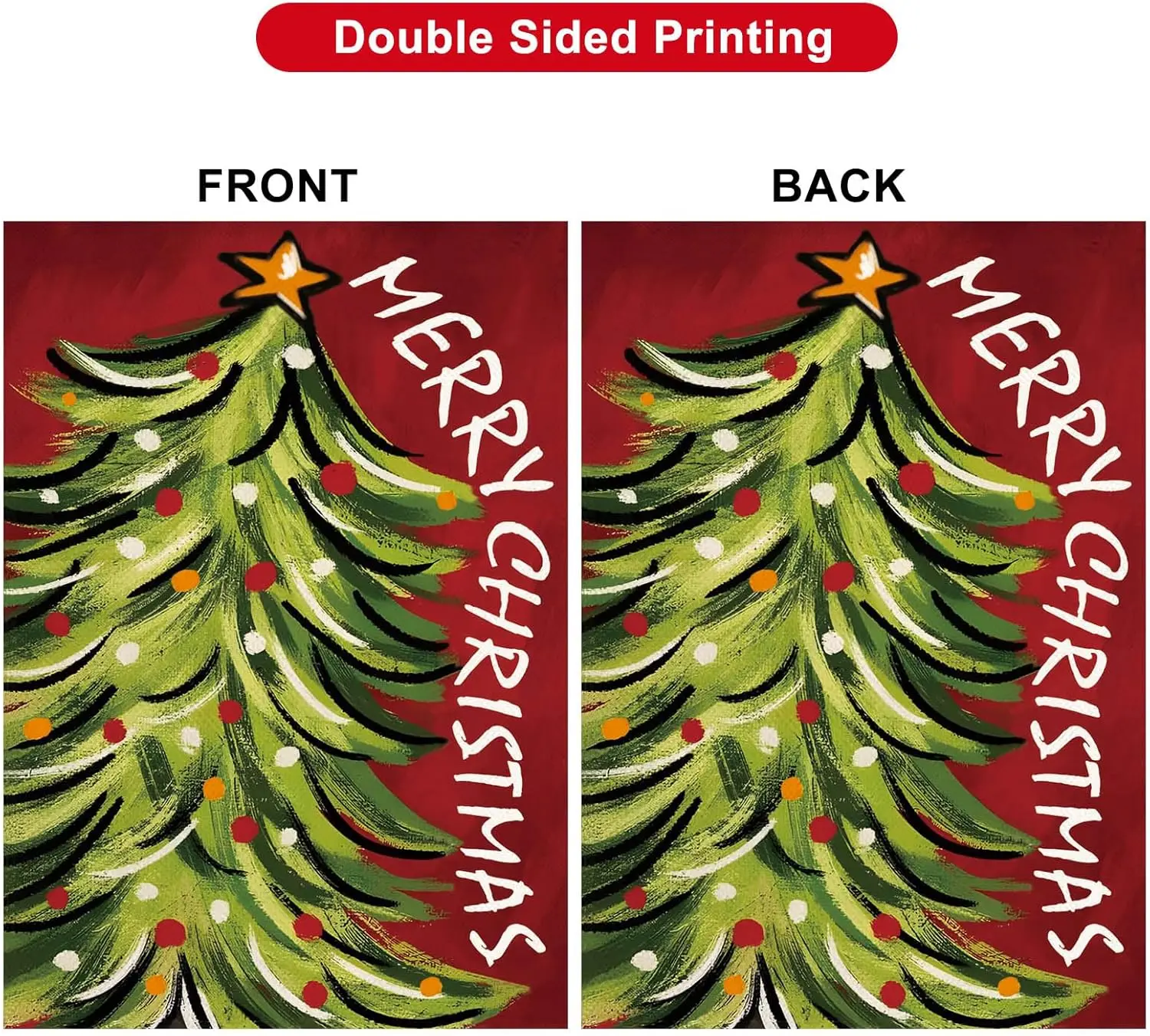 HOMFREEST С Рождеством Садовый Флаг 12x18 дюймов Двусторонний Рождественский Красный