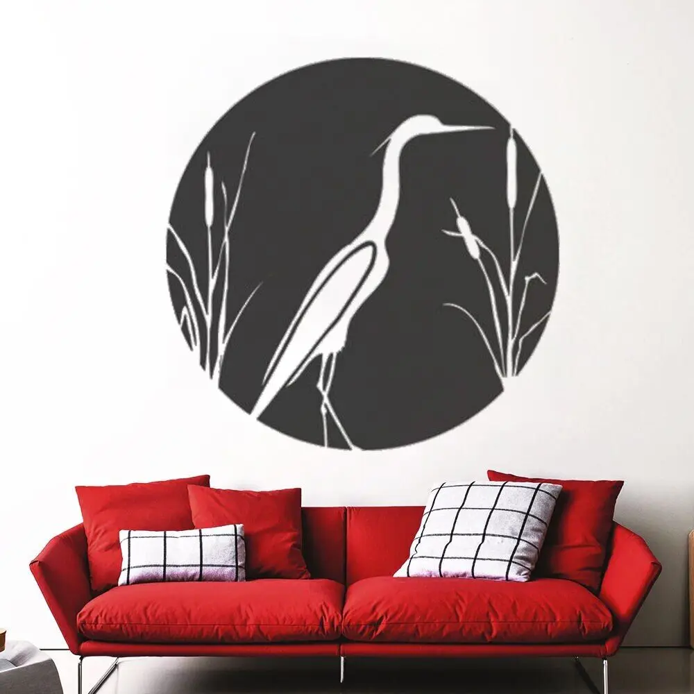 

Nature Bird Wall Decals Blue Heron Vinyl Stickers Design Living Room Bedroom Home Decor Murals Removable Poster DW14414