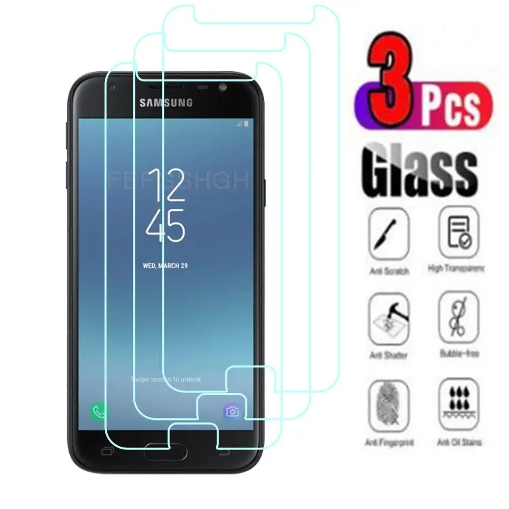 

3Pcs 9H Protective Tempered Glass For Samsung Galaxy J3 2017 J330F J330 5" Screen Protector Protection Cover Film