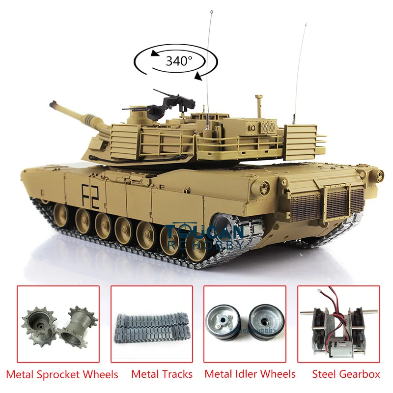 Heng Long 1/16 Scale 2 4 G7.0 Модернизированный металлический бак Ver' M1A2 Abrams с дистанционным