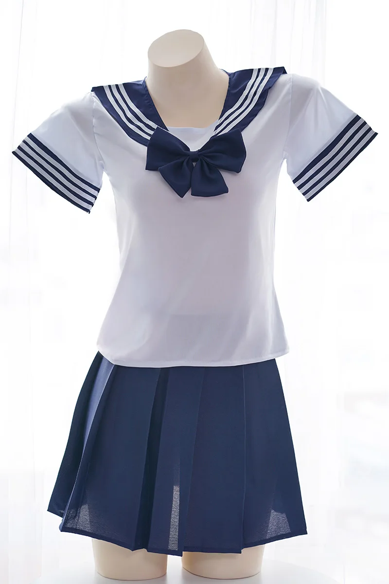 

Japanese Lolita Sailor Suit Student Wear Cosplay Costume Women Pleated Skirt Suit Cute Soft Girl Cosplay JK Uniform Deguisements