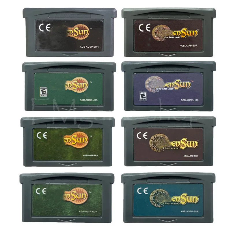 Картридж для видеоигр картридж игровой консоли 32 бит игр GBA серии GoldSun Потерянный