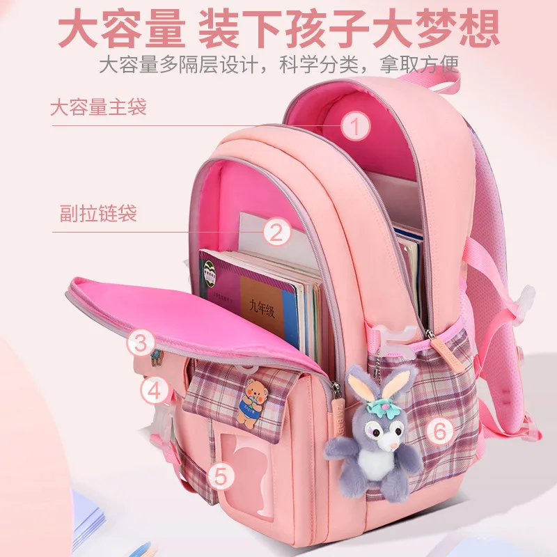 Cartoon Cute Backpack for Kids 1-3-6 Primary School Mochilas Class Bags Girls High School Students Backpacks Kawaii New
