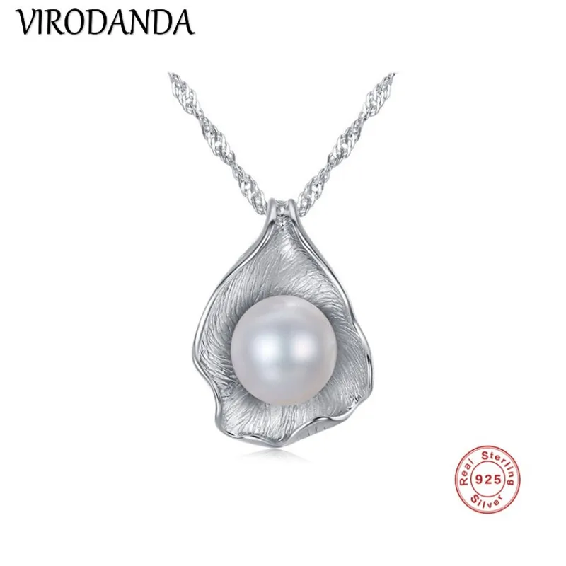 

Ожерелье из серебра 925 пробы с бутиками из натурального жемчуга Подвеска Ожерелье