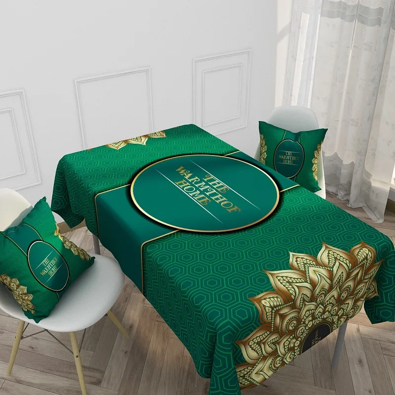 

Waterproof Tablecloth Household Ethnic Style Simple Pattern Hotel Tablecloth Rectangular Kitchen Tablecloth Nappe De Table Nappe