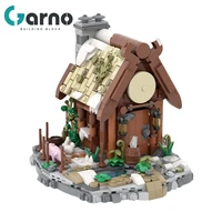 garno medieval architecture viking house building blocks city street view farm set animal chicken sty pig sty bricks toys gift