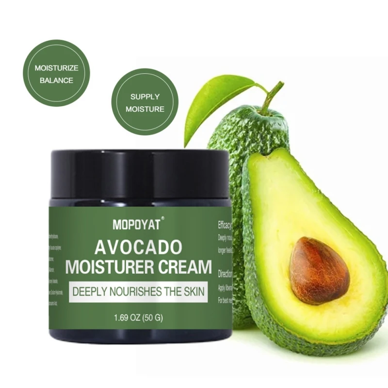 

50ml Avocado Face Moisturizers Hydrating Cream Nourishing Smooths Serum Brightening Anti-Aging for All Skin Types Skin Care