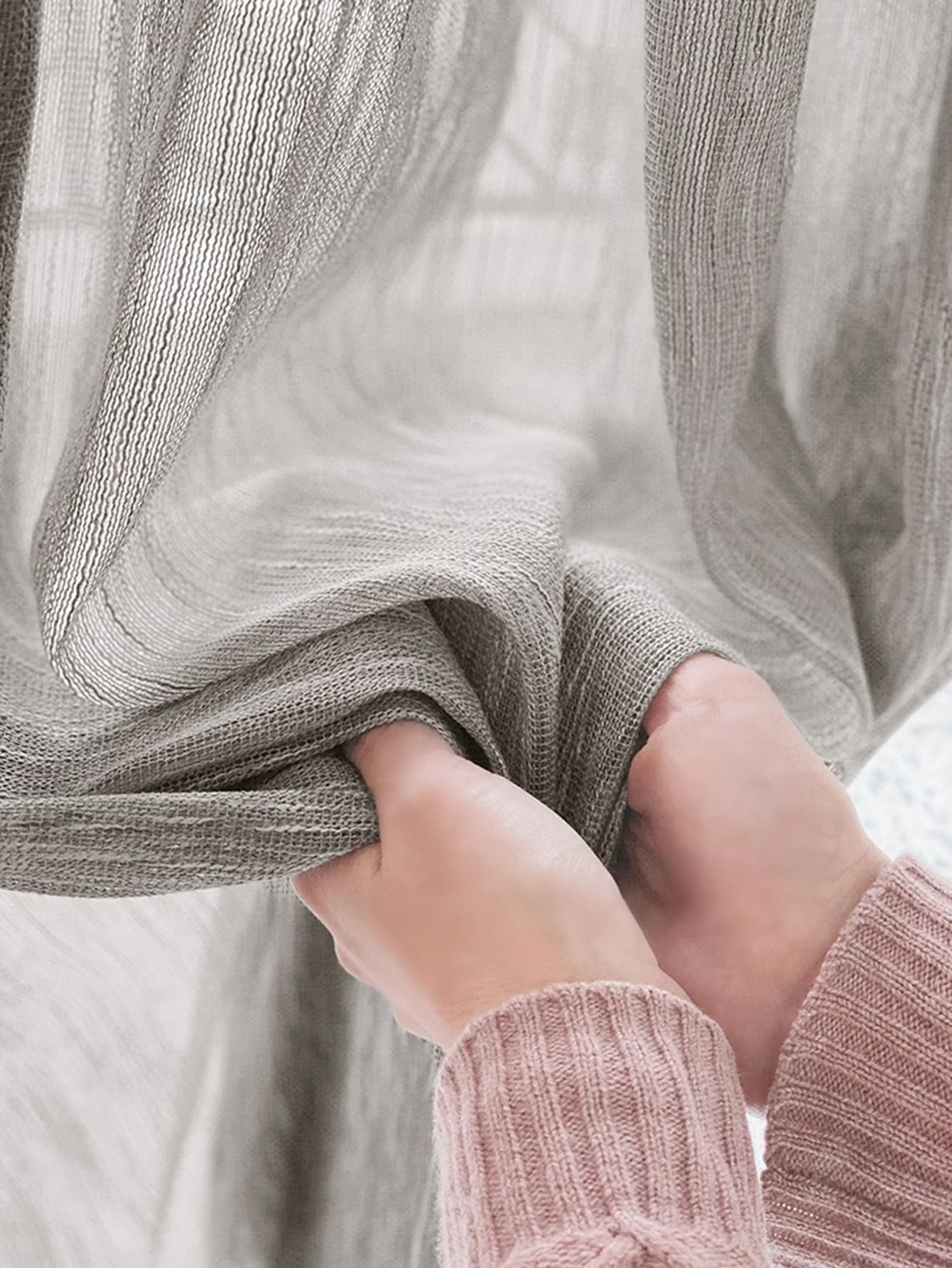 

Корейская серая однотонная хлопково-льняная занавеска, ветрозащитная теплоизоляционная занавеска для гостиной и спальни