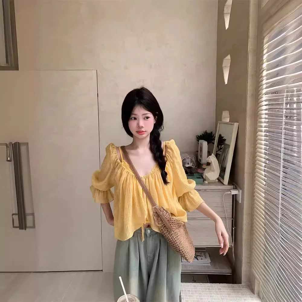 Новая элегантная шифоновая блузка кардиган комплект из 2 предметов женская