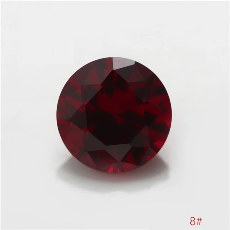 5A Synthetic Corundum Blue Red Yellow White Green Stone Gems Synthetic Stone Round Brilliant Cut