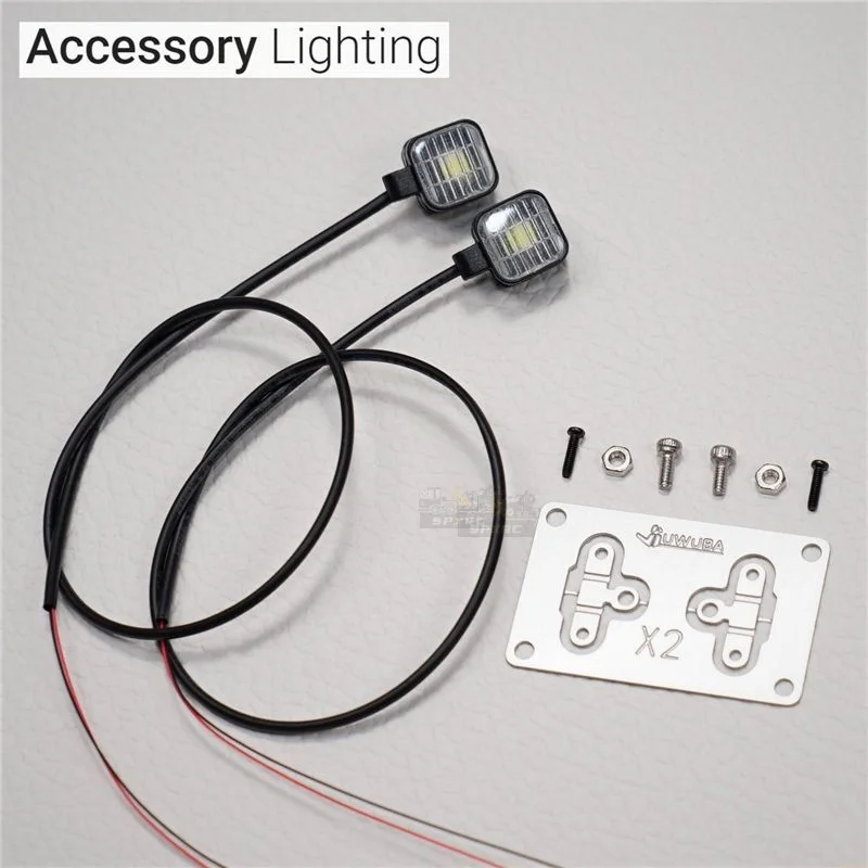 1 пара квадратная лампа для прожектора радиоуправляемого гусеничного автомобиля