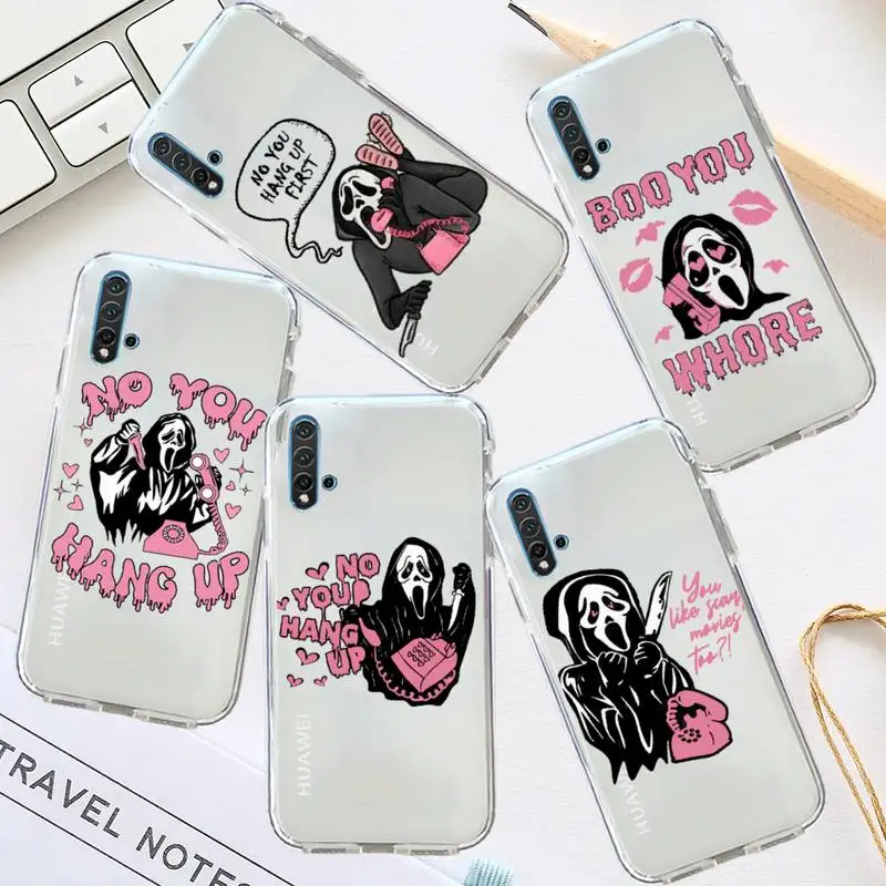 

Ghost Face Scream No You Hang Up Phone Case for Huawei honor P mate Y 30 40 20 50 8 70 10 9 a i x c pro lite prime smart