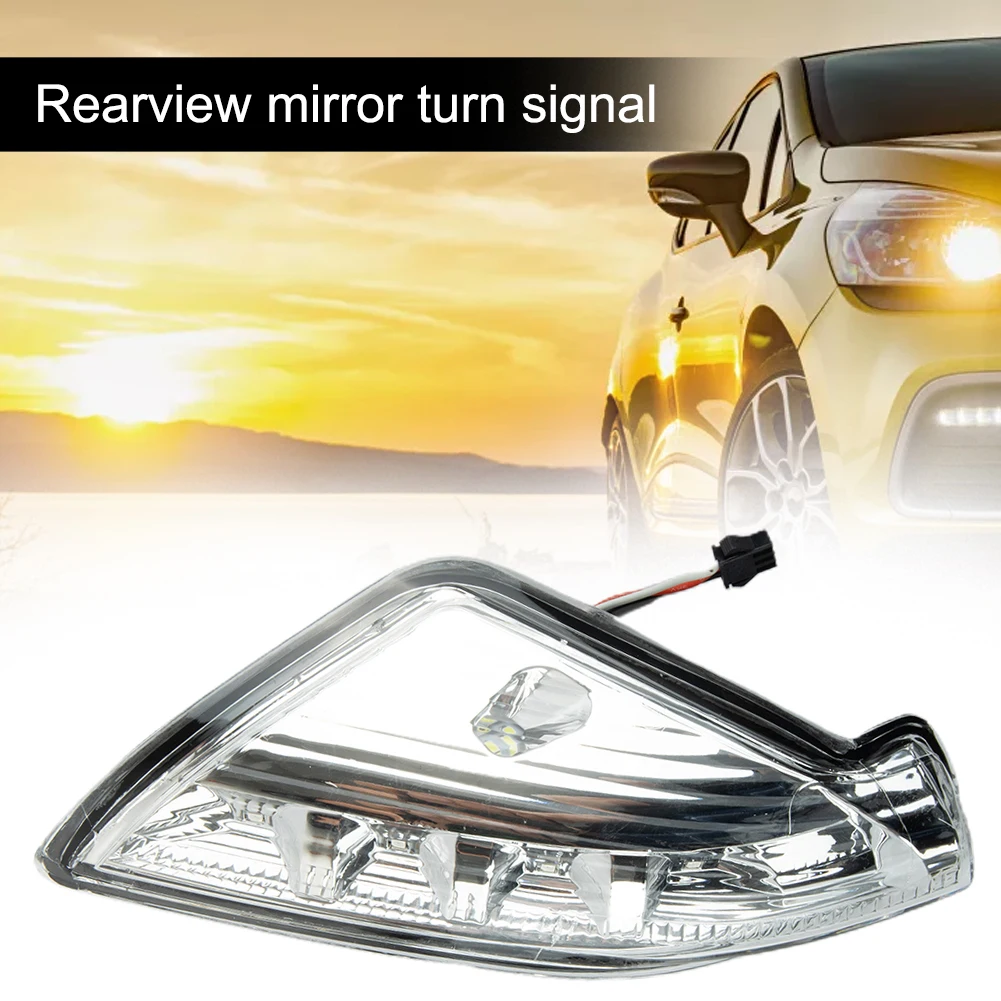 

Indicator Rearview Mirror Lamp Passenger Side Replacement Right Signal Lamp Turn Signal Light Vehicle 1pcs 6000K