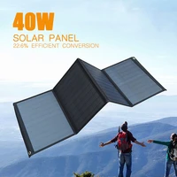 40w 5v usb 18v dc solar panel kit complete waterproof folding for camping hiking outdoor travel mobile phone power bank charging