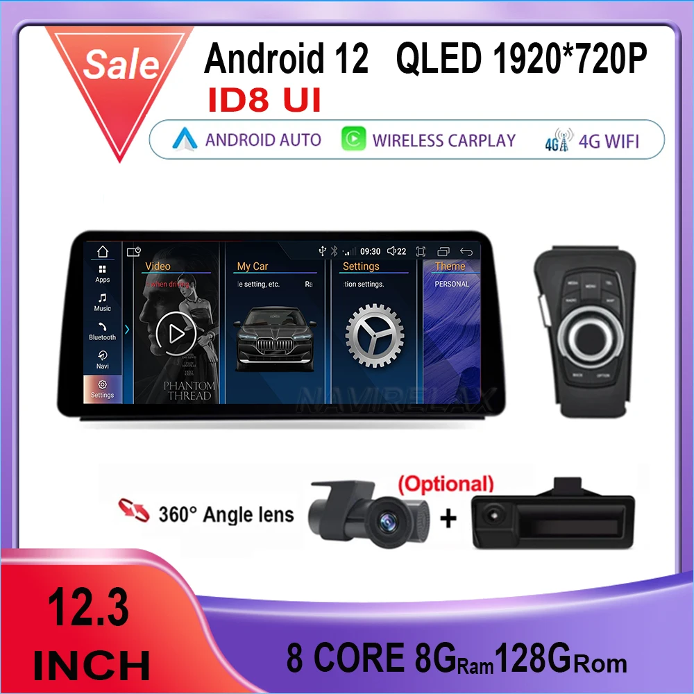 

ID8 to 12.3 Inch Android 13 System For BMW 3 Series E90 318i 320i E91 E93 2006 - 2012 Car Radio WIFI SIM BT GPS Navi Multimedia