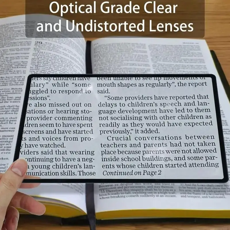 Увеличительное стекло A5 полная страница большая листовая лупа увеличительное