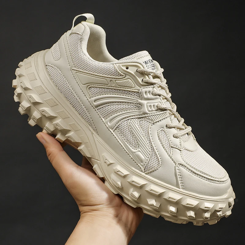 

WSNG New Men's Shoes Mesh Breathable Trend Tire Shoes Thick Sole Retro Old Shoes Men's Sports Shoes Youth Fashion Casual Shoes44