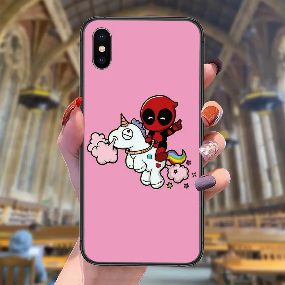 Дешевый детский милый мультяшный Единорог черный чехол Роскошный Искусство Для