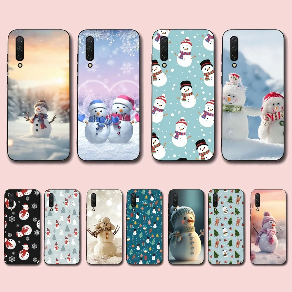 

Christmas Snowman Phone Case For Xiaomi Mi 5X 8 9 10 11 12 lite pro 10T PocoX3pro PocoM3 Note 10 pro lite