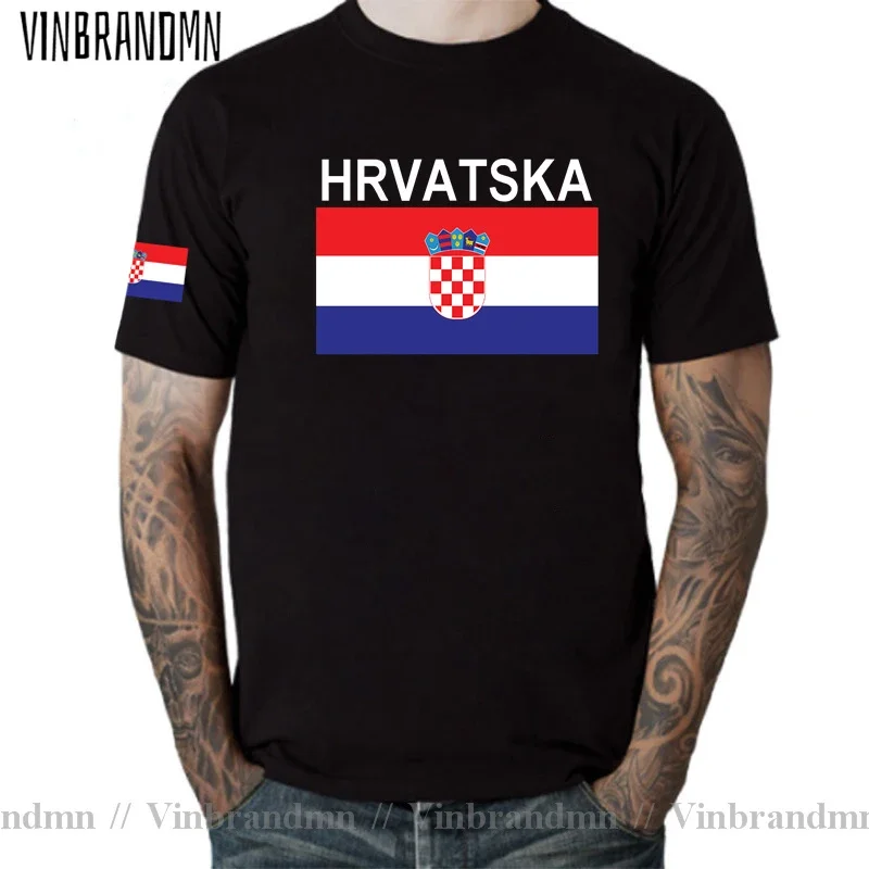 Мужская футболка Croatia Hrvatska Croatian модные трикотажные изделия национальной команды