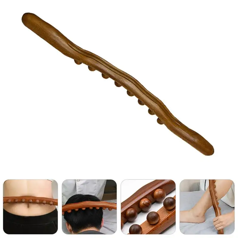 

Rback Roller Stick Wood Wooden Scratcher Tools Muscle Meridian Rod Gua Scraping Shoulder Sha Trigger Point Tool