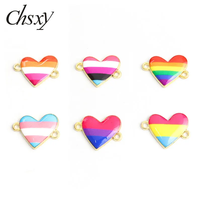 

10 шт., яркие радужные подвески из эмалированного сплава