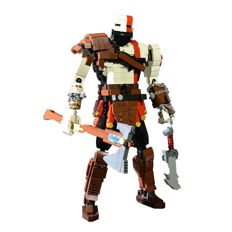 968 шт. классическая игра God-Wars Kratos строительные блоки сборка кирпичные игрушки