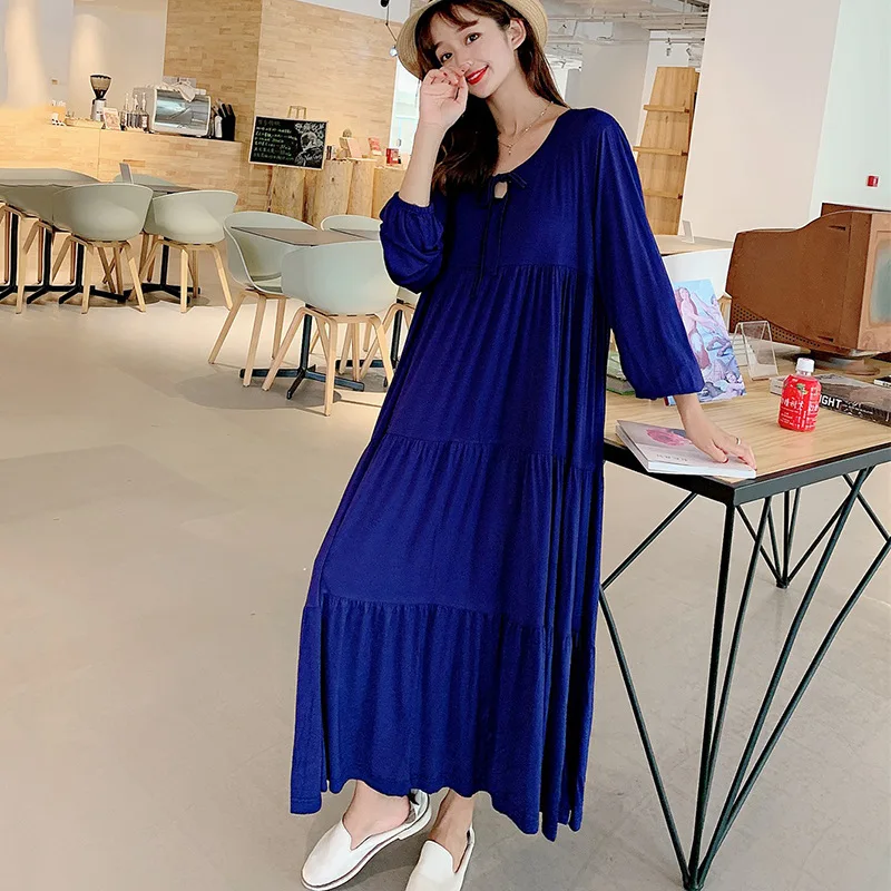 Long Sleeve Nightdress For Women Cake Dress Pajamas Dress Outerwear Homewear Feminino Vestido Pijamas De Mujer Night Gown