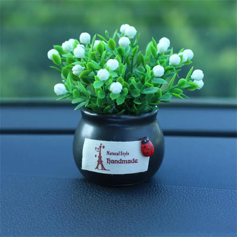 

Аксессуары для имитации автомобиля, креативный керамический горшечный Автомобильный интерьер, декоративные растения, автомобильные креативные Ароматические аксессуары