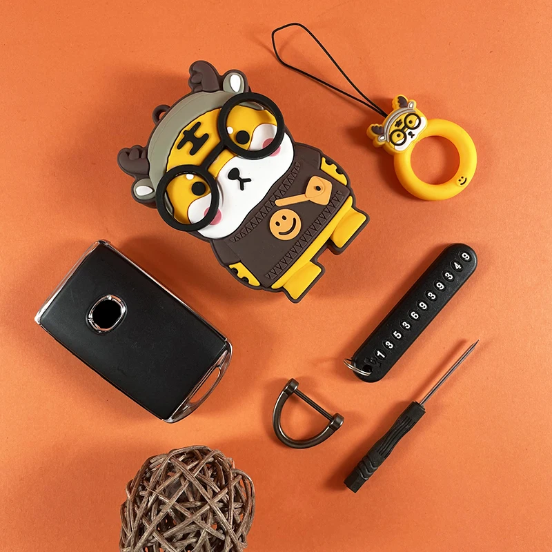 Тусклый тигровый автомобильный брелок для Mazda 3 Alexa CX30 чехол CX5 CX-4 CX8