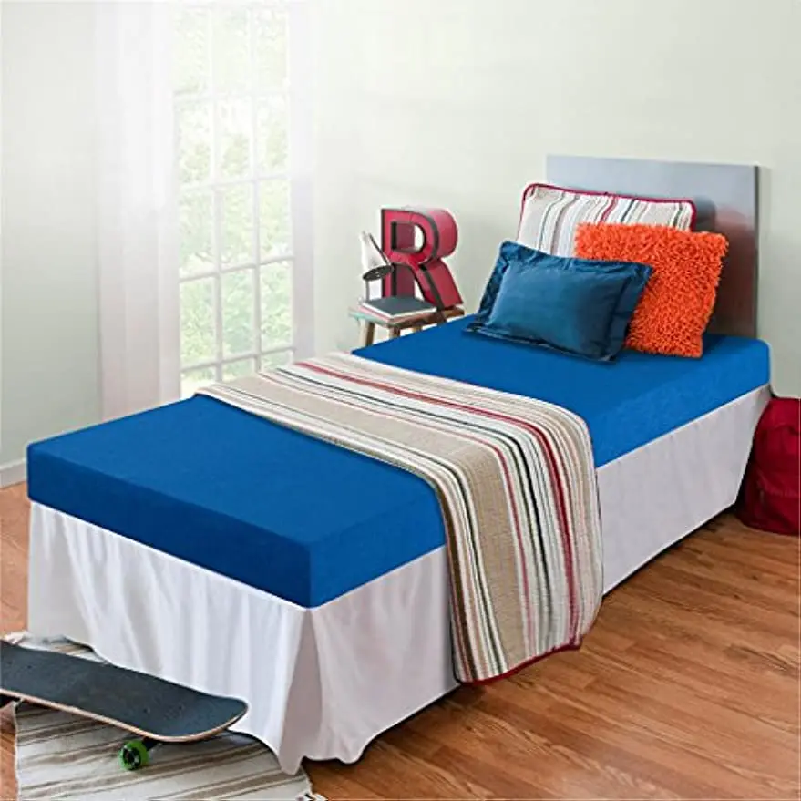 

Memory Foam 5 Inch Bunk Bed / Trundle Bed / Day Bed / Twin Mattress, Blue