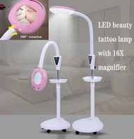 usb 8x diopter beauty facial light 120 led magnifying floor stand lamp magnifier glass cold ligth len for salon nail tattoo