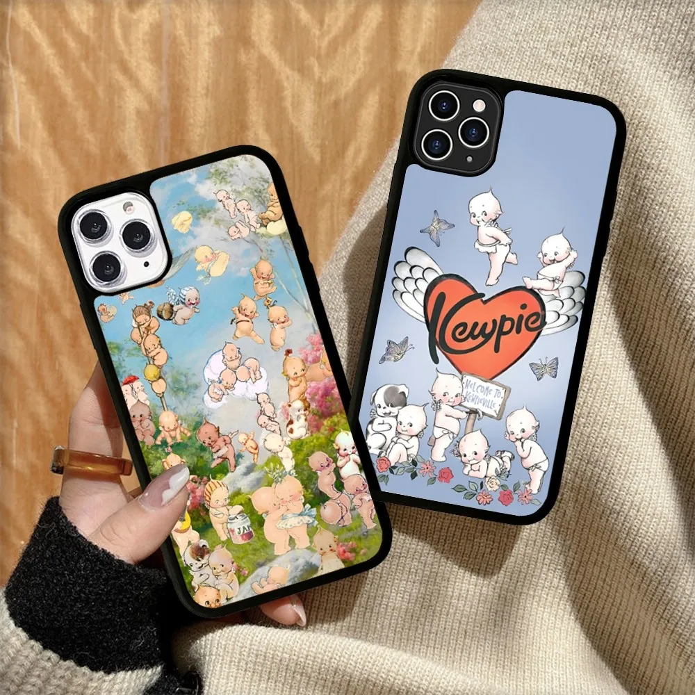 Милый детский чехол для телефона K-Kewpie силиконовый из ПК + ТПУ iPhone 11 12 13 14 15 16 Plus Pro Max