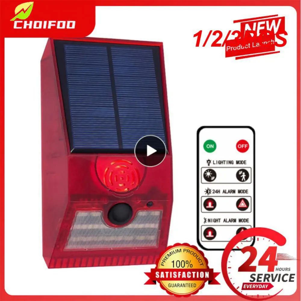 

1/2/3PCS 2-In-1 Solar Motion Sensor Detector Alarm Light Remote Control Siren Waterproof 129dB Siren Lamp For Home Outdoor Yard