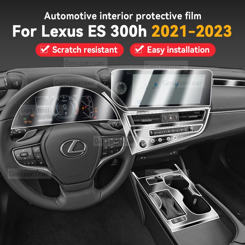 

For LEXUS ES 300h 2021-2023 Car Interior Gearbox Panel Dashboard Center console Anti-Scratch Protective Film Accessories Sticker