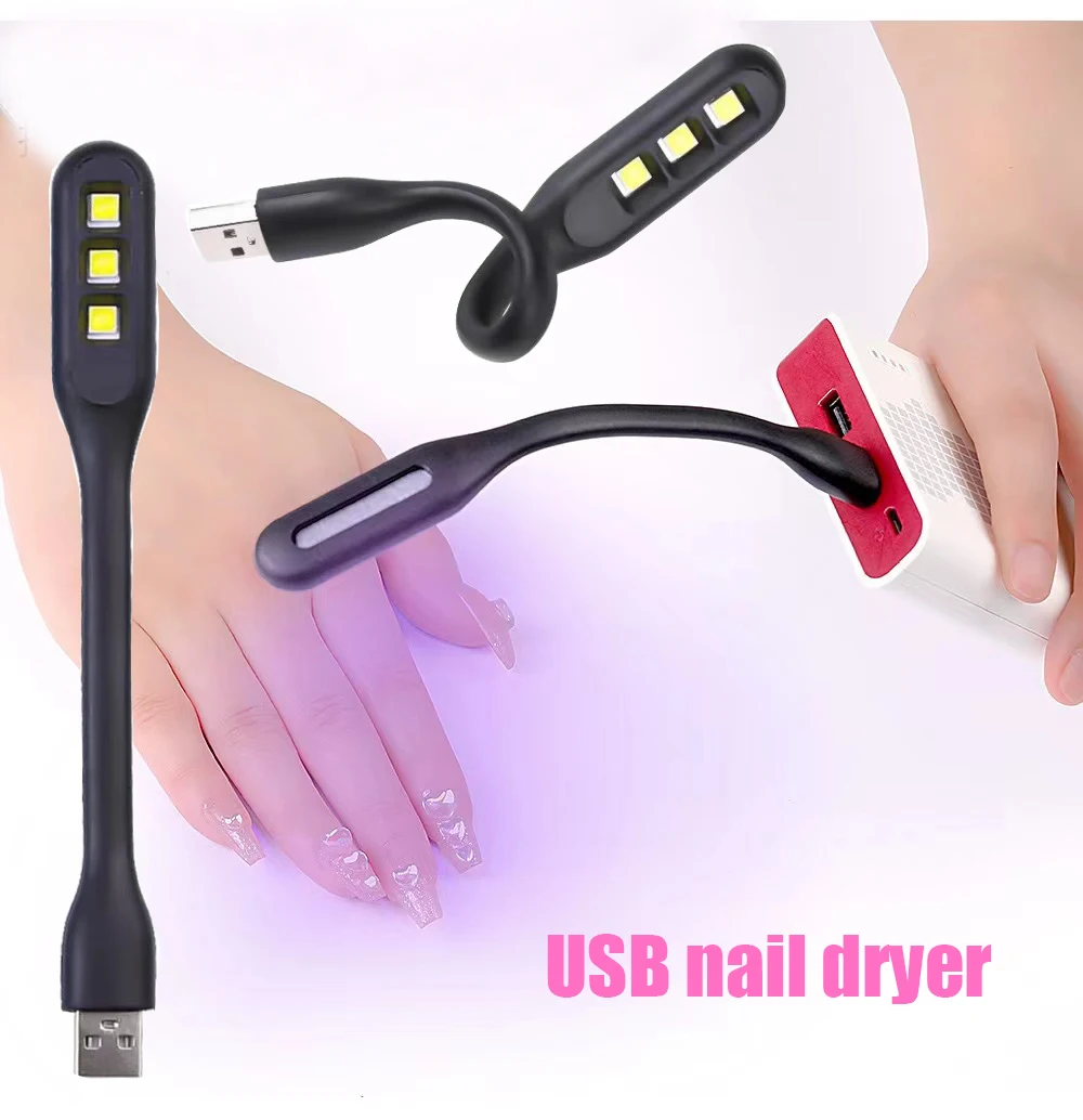 

Mini Nail Dryer Foldable Light For Nail UV Gel Polish Fasting Curing USB Charge Home DIY Manicure Tool