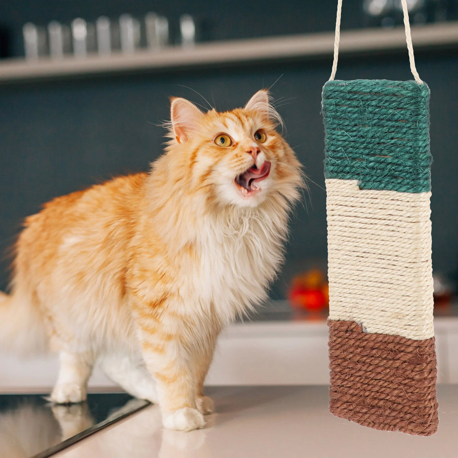 

Игрушечный коврик для кошек Sisal, износостойкая подвесная Когтеточка для котят, аксессуары для котят