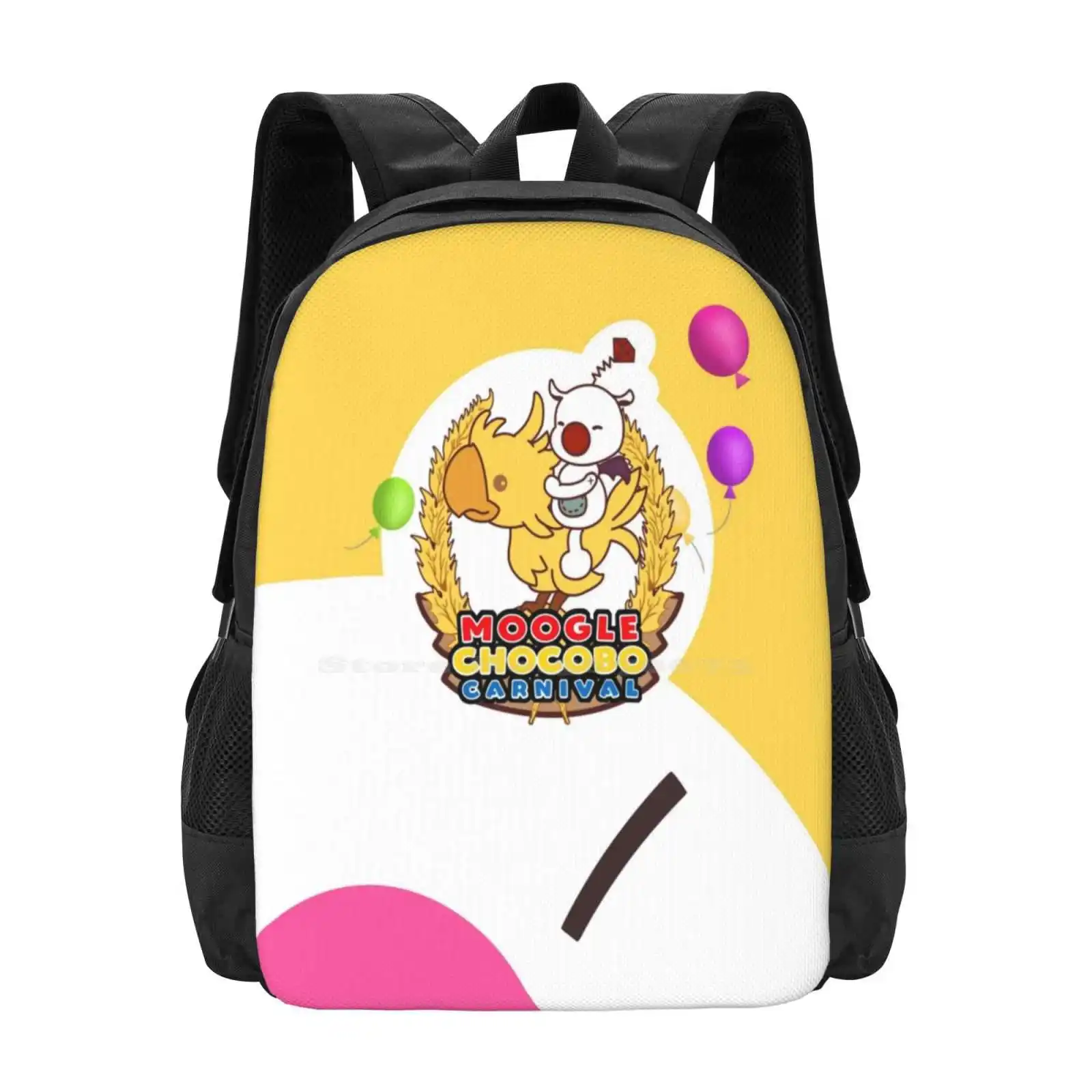 

Moogle Chocobo Carnival School Bags Travel Laptop Backpack Ffxv Final Fantasy Xv Final Fantasy 15 Chocobo Moogle Carnival