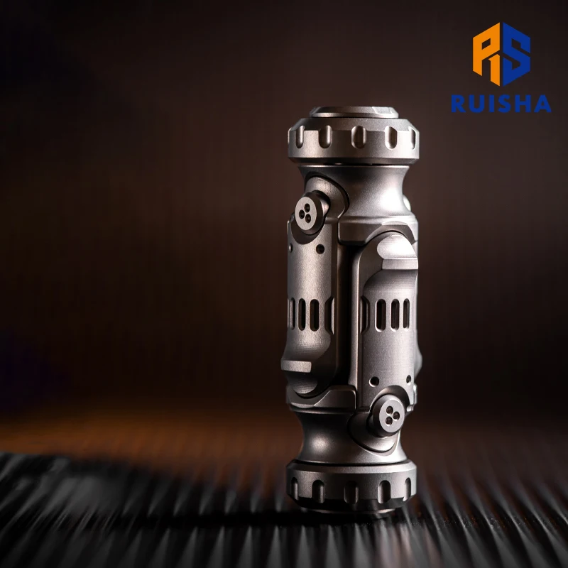 

Ruisha Titanium Alloy Double Push Fingertip Gyro EDC Metal Decompression Artifact Toy