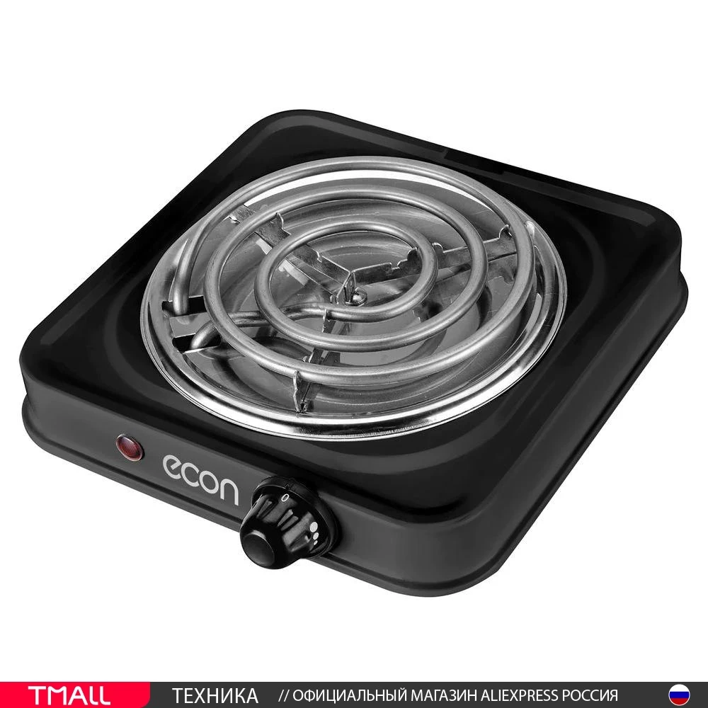  Электрическая Настольная плита ECON ECO-111HP, 1000 Вт, со спиралью, 5 режимов 