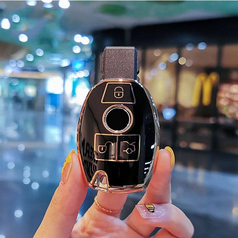 

Умный автомобильный брелок из ТПУ, чехол для ключей Mercedes Benz CLS CLA GL R SLK A B C S Class AMG W204 W205 W212 W463 W176, аксессуары