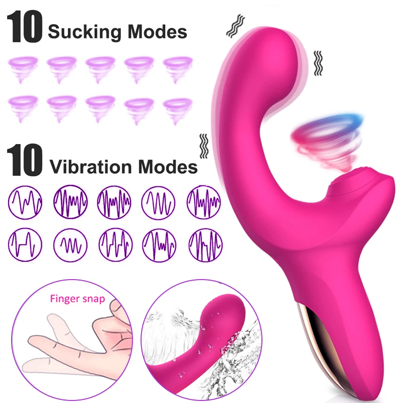 Вибратор для точки G фаллоимитатор с имитацией пальца Женский присосках клитора